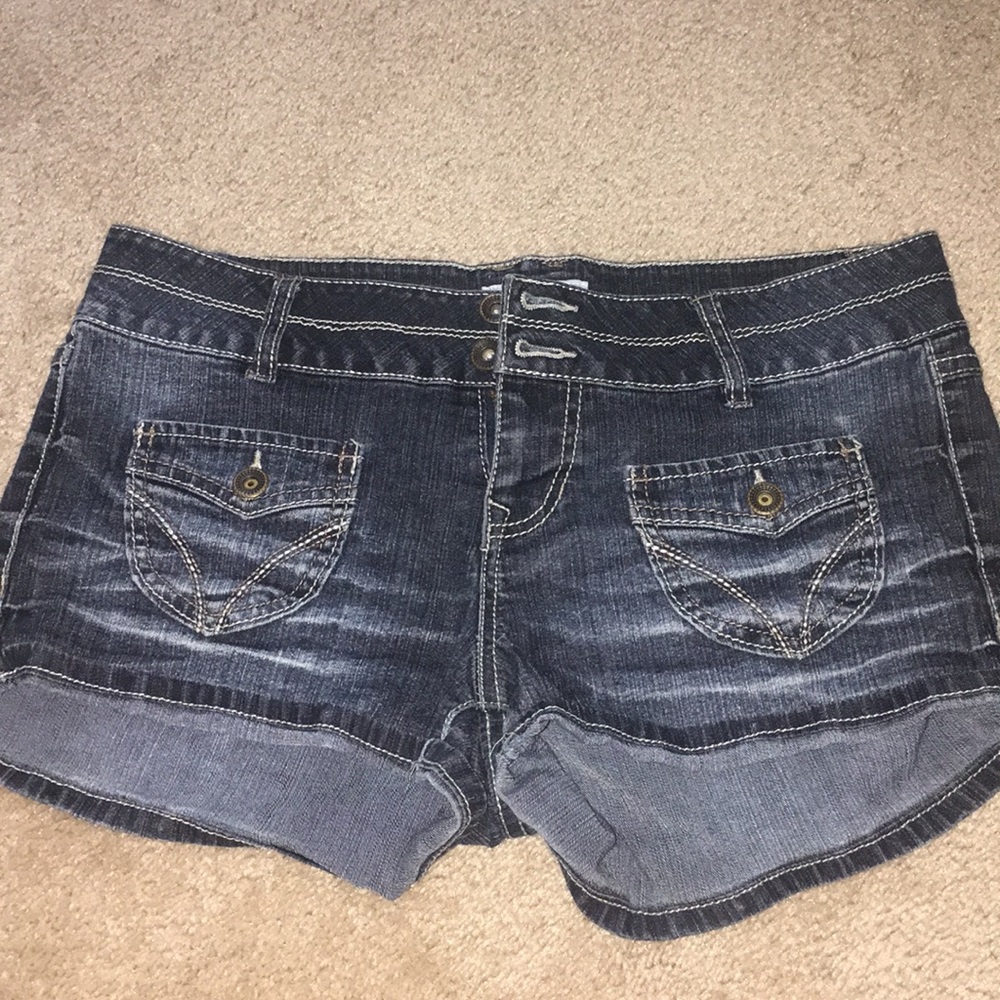 So Dark Blue Jean Shorts